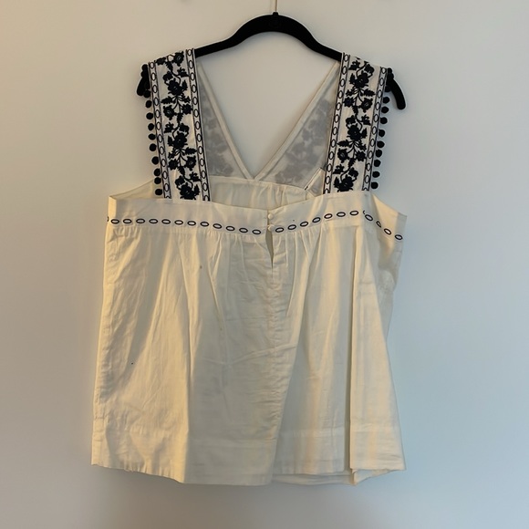 J. Crew Pom Pom Embroidered Top - Picture 2 of 7